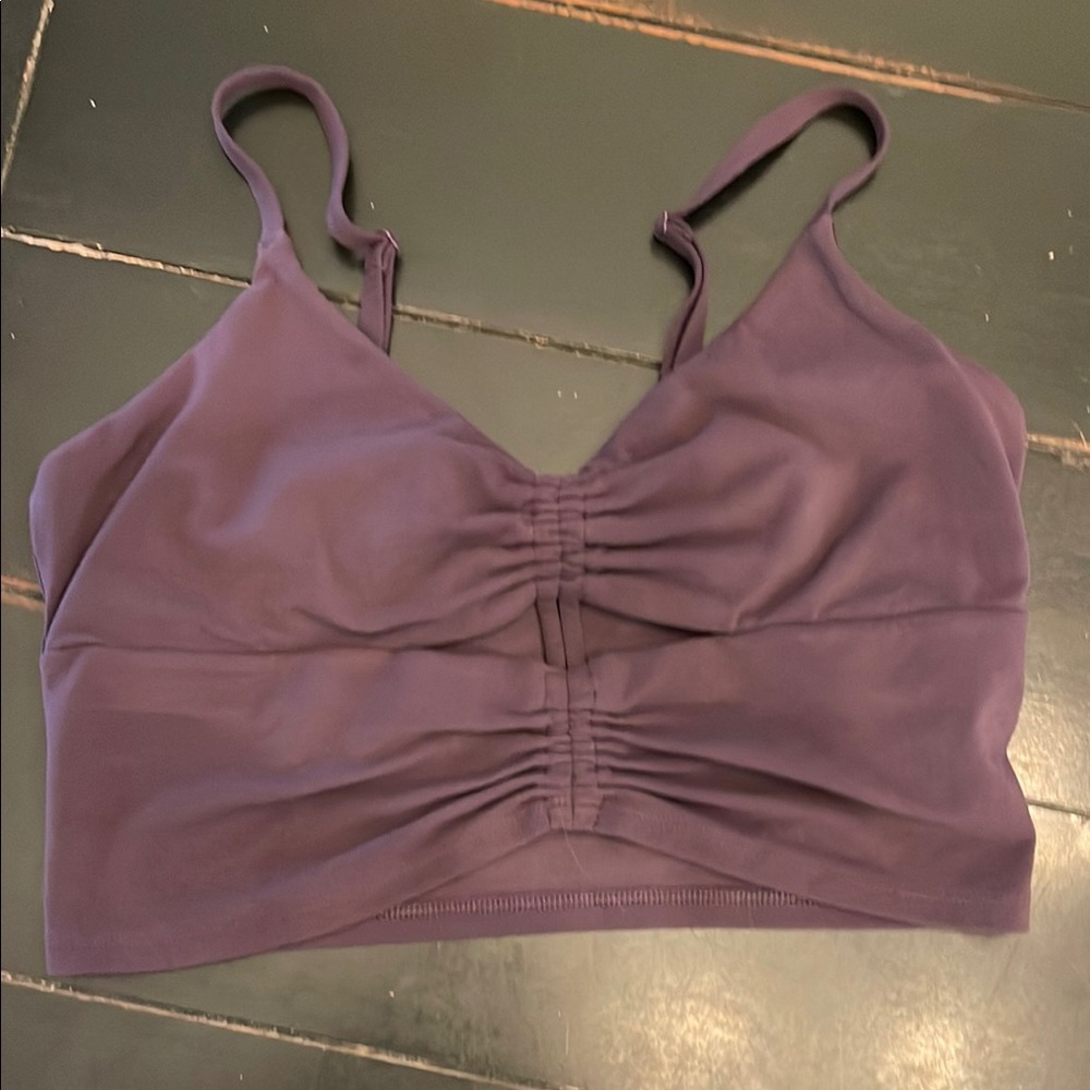 Athleta Purple Longline Bralette Top with Adjustable Straps